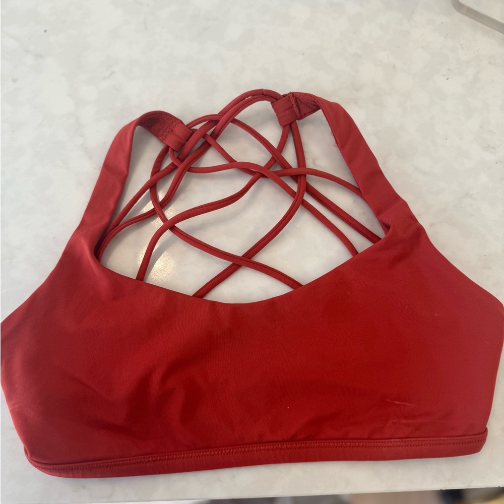 Red Lululemon Sports Bra runs small